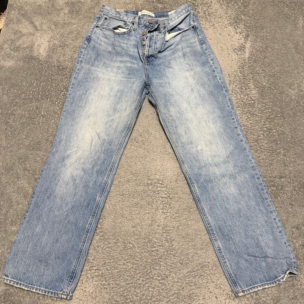 Denim Forum Joni High Rise Loose Jeans Womens 29 (30x28) Blue Straight Denim